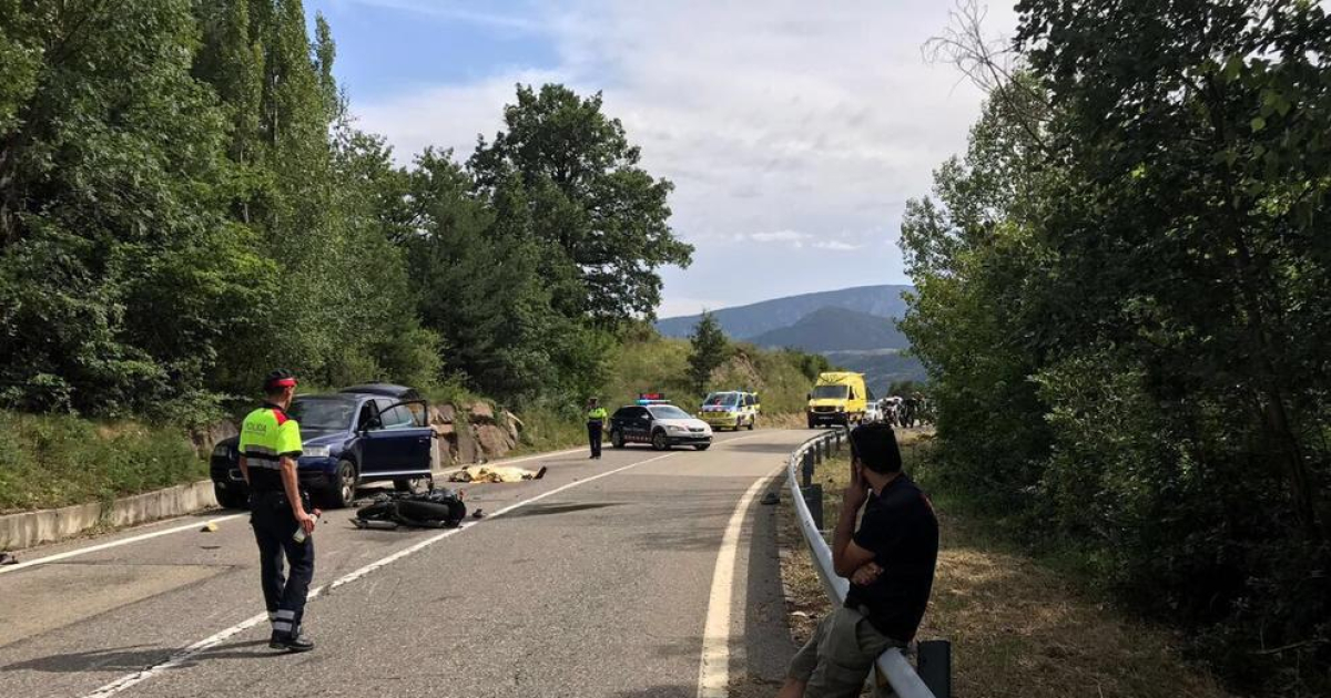 SUCCESSOS Mor un motorista en un xoc amb un cotxe a Montferrer i Castellbó