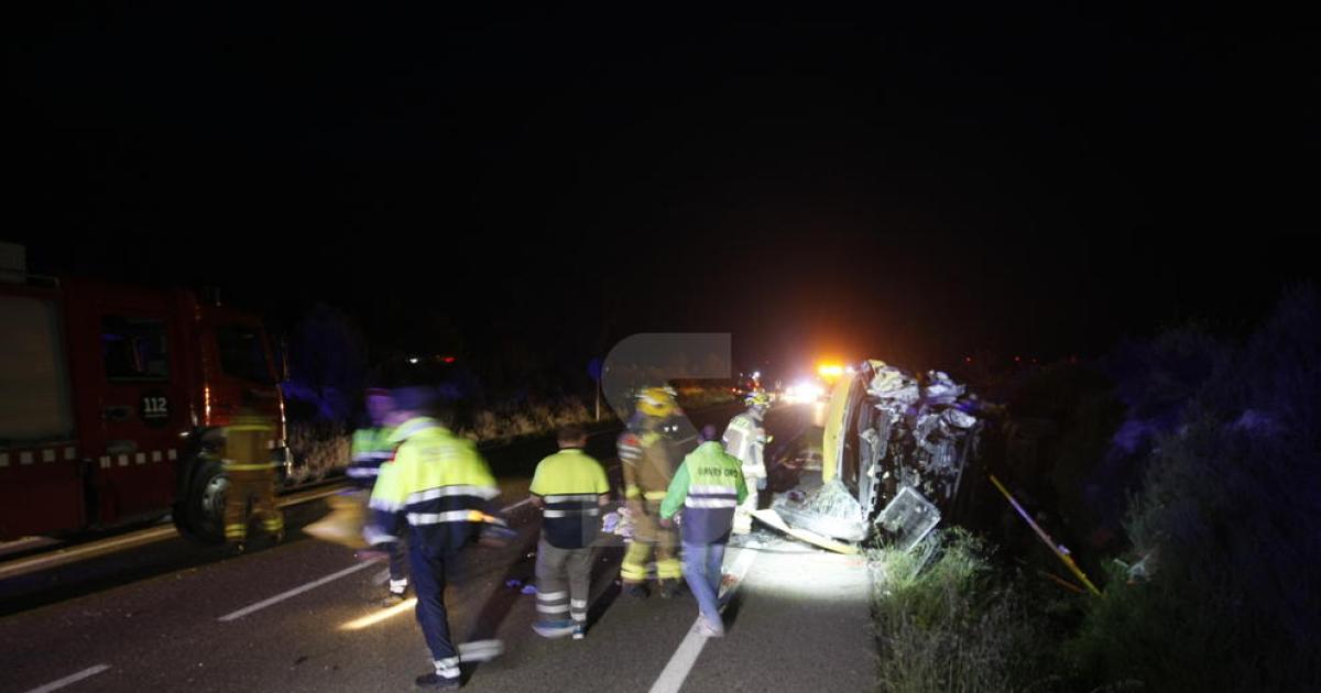 Dos morts en un accident de trànsit a la C 12 a Llardecans