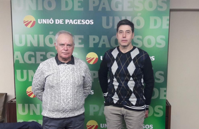 Santiago Querol i Rossend Saltiveri, poc abans de la roda de premsa.