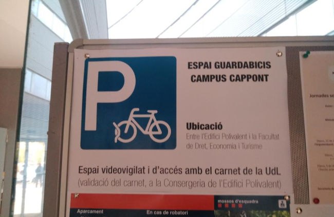 El recinte tancat del campus d’Agrònoms per a bicicletes.
