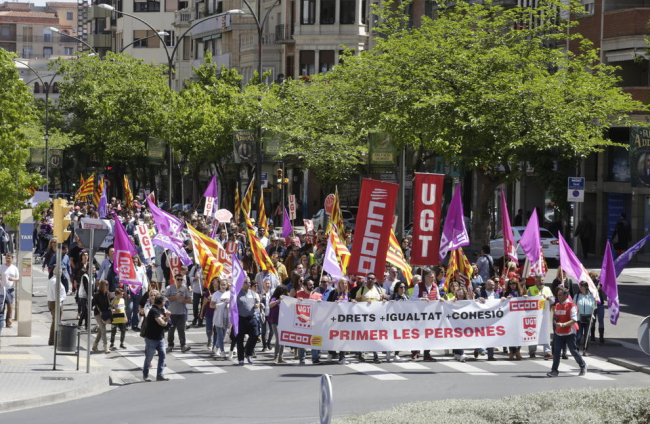 Avui no es repetirà aquesta imatge de l’any passat, però les demandes es deixaran sentir a través d’una mobilització virtual en temps de pandèmia.