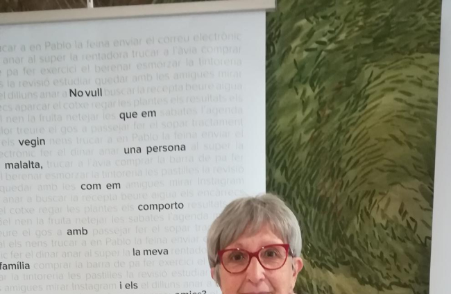 Divina Fontova, ahir durant la presentació de l’exposició.