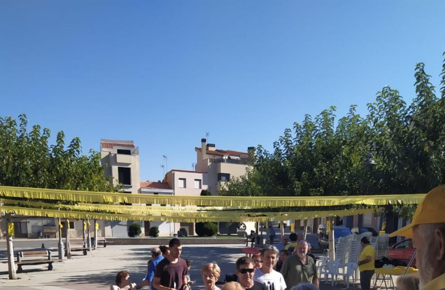 Més de 200 persones van participar ahir en la votació per commemorar l’1-O davant de l’Escola Oficial d’Idiomes (EOI) de Lleida.