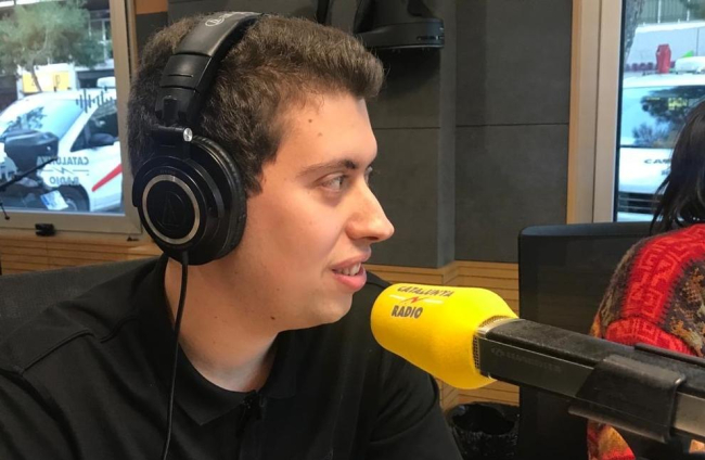 Jordi Balagué, durant les pràctiques a Catalunya Ràdio.