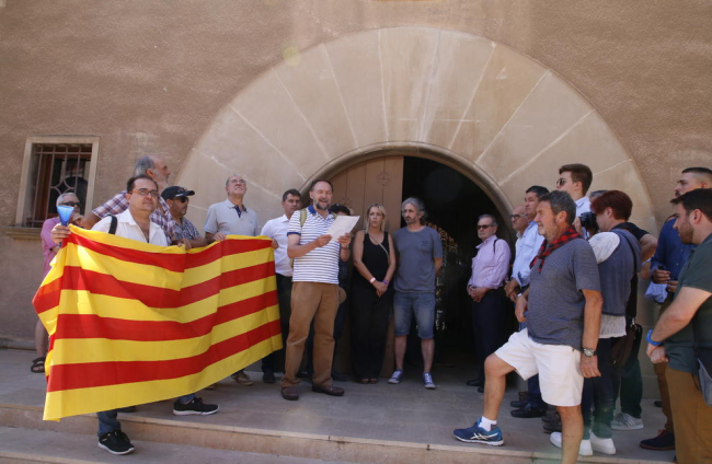 La plataforma Sijena Sí exige en el Museo de Lleida el regreso de los bienes artísticos