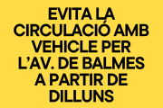 La Paeria recomana recorreguts alternatius per evitar les obres a Balmes a partir d’aquest dilluns