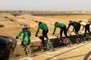 Corredores de la selección absoluta irlandesa durante los entrenamientos que han llevado a cabo estos días en el Circuit de Vila-sana.