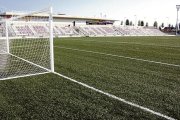 Un camp de futbol de gespa artificial a Lleida ciutat.