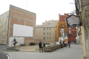 Vista de l’espai entre els carrers Galera, Alsamora i escales de l’Ereta on s’impulsarà aquest projecte.