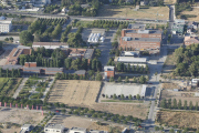 Vista de la pequeña pista polideportiva en Agrónomos.