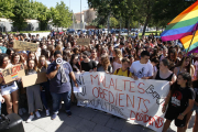 Imatge d’arxiu de la mobilització estudiantil del passat 7 de juny a les portes del Gili i Gaya.