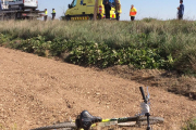 Imagen de archivo del accidente mortal de Vilanova de Bellpuig del pasado mes de abril.  