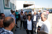 La consellera Jordà visita les zones afectades per les pedregades al pla de Lleida