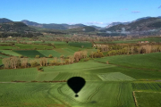 La primavera Bellver de Cerdanya a vista de globus