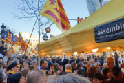 Fotografías de los leridanos en la protesta en la Gran Vía