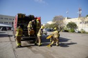 Pràctiques de Bombers al turó de Gardeny de Lleida