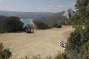 L’aparcament de la zona de la Pertusa que ja està totalment operatiu i té cinquanta places.