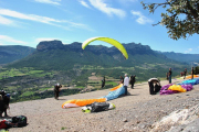 La zona dels Vinyets, on es reuneixen els aficionats al parapent a Organyà.