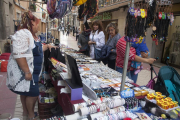 Una de las paradas que estaban instaladas por la tarde en Cervera.