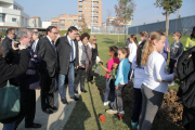 Alumnes del col·legi d’Almacelles, a la jornada de sostenibilitat celebrada al Parc Europa.