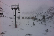 La estación de Tavascan consiguió ayer registrar cerca de 50 centímetros de nieve. 