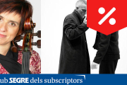 La violoncelista Amparo Lacruz i el duo Mal Pelo.