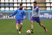 La plantilla del Lleida es va entrenar ahir al Camp d’Esports.