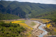 Efectos de la sequía en el pantano de Canelles