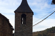 Imatge de les obres a l’església de Sant Martí de Bescaran.