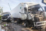 Vista de un accidente en Ribera d’Ondara el pasado 13 de agosto. 