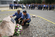 Imatge d’arxiu de l’homenatge del juliol passat als bombers morts a l’incendi d’Horta.