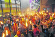 La Marxa de Torxes de Lleida ciudad reunió a más de un millar de participantes.