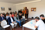 Un momento de la lectura del manifiesto del Día Mundial de la Salud Mundial, ayer en Lleida. 