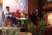 Gregorio J. Placeres, Josep Pàmies, Enric Cerqueda i Sisco Florez, ahir en la xarrada de Balaguer.