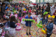 Els nens participants a la festa del Corpus a Guissona.