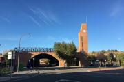 La estación de autobuses de Fraga, en el centro urbano.