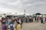 Cuarenta caravanas estacionadas este fin de semana en Les Borges Blanques.