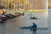 Al Parc del Segre s’han col·locat unes rampes perquè els palistes del Cadí puguin entrenar-se.