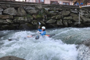 Marta Martínez, durant l’entrenament d’ahir al canal italià d’Ivrea.