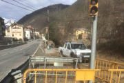 Instalación de un semáforo en la travesía de la N-230 en Vilaller.