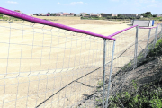 Imagen de archivo de las obras de la nueva escuela de Almenar, que empezaron a finales de junio.