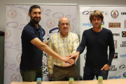 Xaver Gabernet, Antonio Aiguadé y Juli Bergé, ayer durante su presentación en Balaguer.