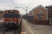 Imagen de archivo de un tren en la estación de Mollerussa de la línea de Manresa.