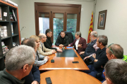 La reunión ayer por la mañana en la sede del consell comarcal. 