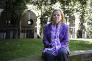 La escritora y académica Carme Riera, ayer en uno de los claustros de la Universitat de Lleida.