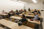 Imagen de la asamblea de ayer de docentes asociados de la UdL.