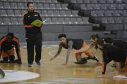 Josh Steel, nou fitxatge del Força Lleida, ahir durant el primer entrenament a les ordres de Serna.