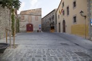 Vista general de la plaza de los juzgados de Cervera, donde declaró el detenido la semana pasada. 