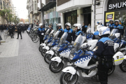 Agentes de la Urbana durante la celebración de Santa Cecilia.