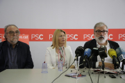 Xavier Rodamilans, durante la rueda de prensa del PSC el pasado día 30.